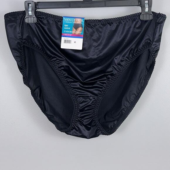 Vanity Fair Radiant Collection Second Skin Satin Plus Size 12 5XL Panties Black - Picture 5 of 8